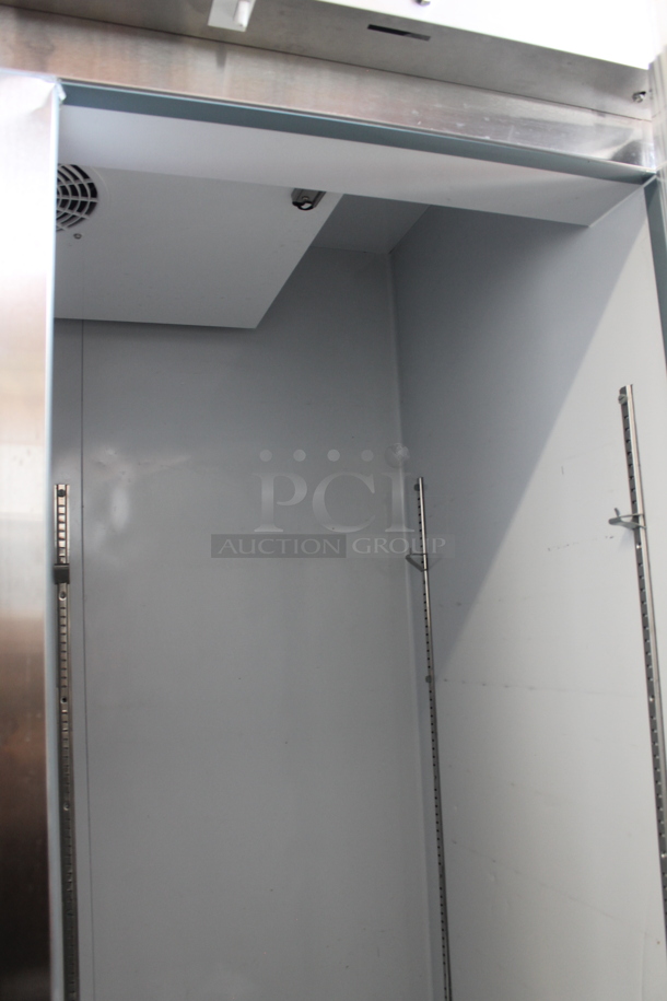 Arctic Air AR49E ENERGY STAR Stainless Steel Commercial 2 Door Reach In Cooler  w/ Poly Coated Racks. 115 Volts, 1 Phase. Tested and Does Not Power On - Image 9 of 10