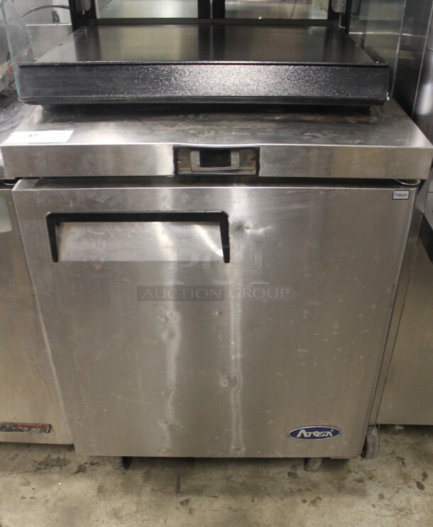 2015 Atosa MGF8405 Stainless Steel Commercial Single Door Undercounter Cooler on Commercial Casters. 115 Volts, 1 Phase. Tested and Working! - Image 1 of 6