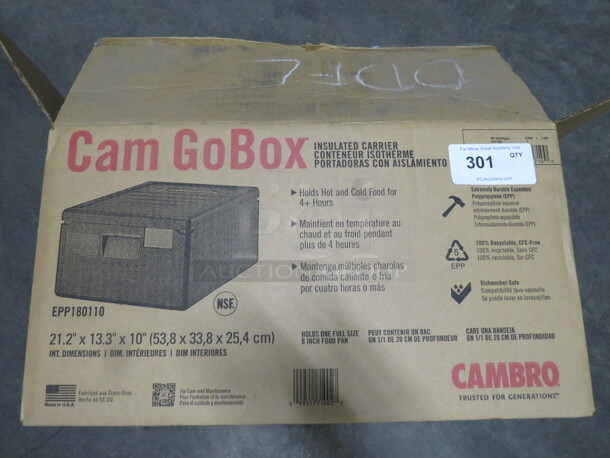 One NEW Cambro Cam Go Box. #EPP180110. 21X13X10 - Image 2 of 2