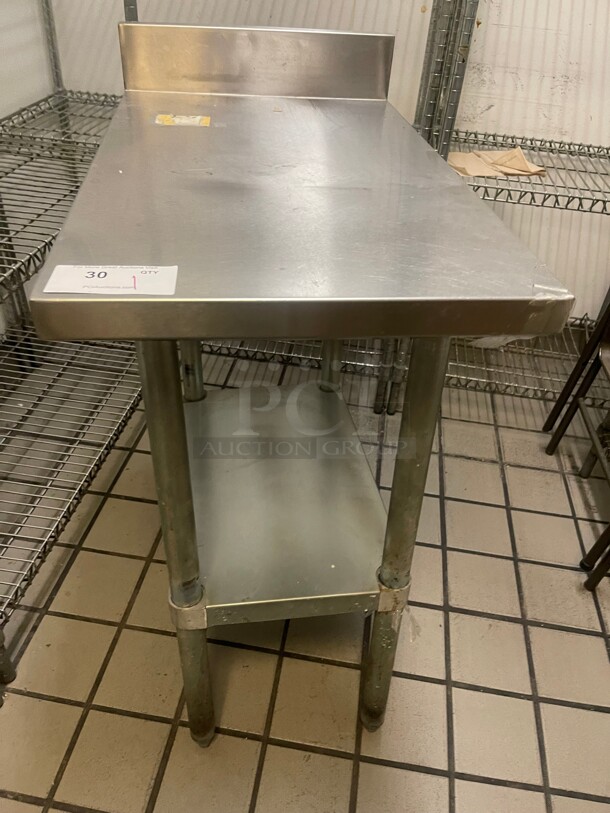 Clean! Commercial Stainless Steel Table With Shelf NSF 18x30x35 - Image 3 of 6