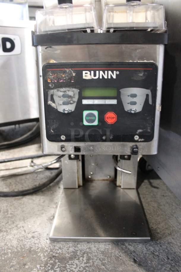 2011 Bunn MHG Stainless Steel Commercial Countertop 2 Hopper Coffee Bean Grinder. 120 Volts, 1 Phase. Tested and Working! - Image 3 of 7