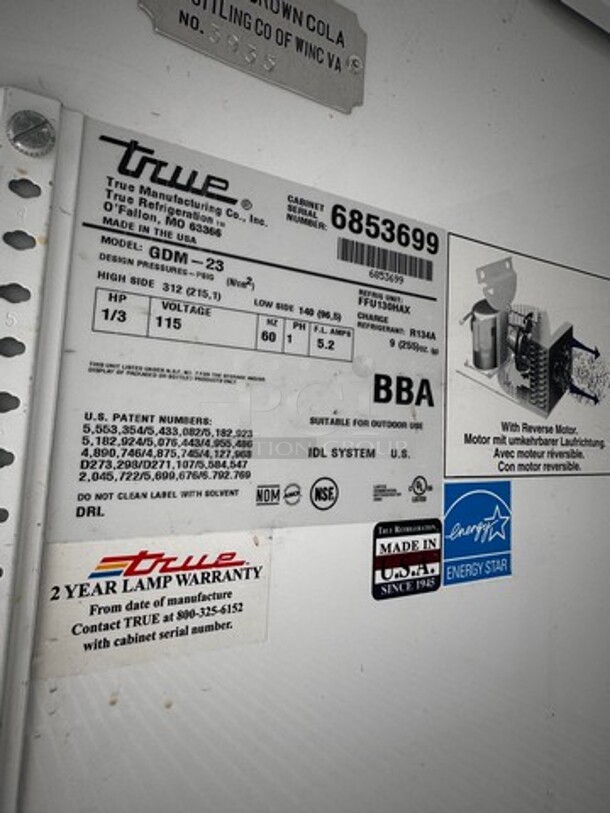 TRUE GDM-23 Single Door Merchandiser 115V  - Image 4 of 7