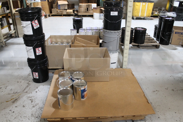 ALL ONE MONEY! TWO PALLET LOT of Various Items Including Buckets and Metal Tins. BUYER MUST REMOVE. - Image 1 of 7