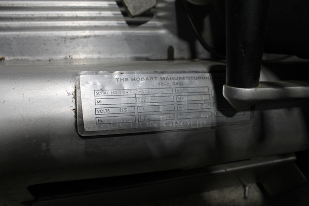 Hobart 1612 Stainless Steel Commercial Countertop Automatic Meat Slicer. 115 Volts, 1 Phase. Tested and Powers On But Parts Do Not Move - Image 4 of 6