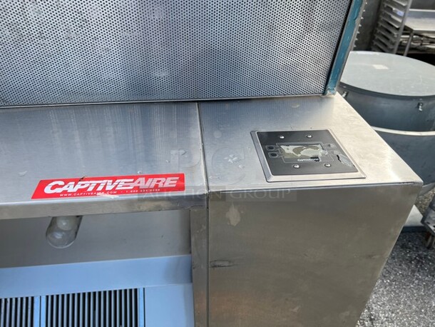 9' CaptiveAire Model 5424 ND-2 SELF CONTAINED Stainless Steel Commercial Grease Hood w/ Make Up Air Vent. 108x71x25 - Image 7 of 11