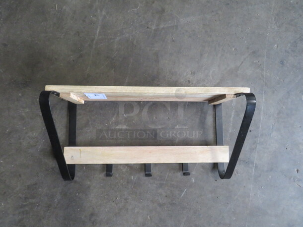 One Industrial Look Wooden/Metal Shelf. 20X8X10