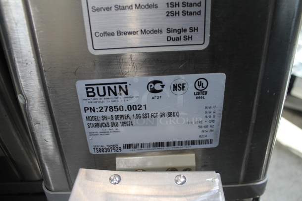 Bunn 2SH STAND Stainless Steel Commercial Countertop Satellite Server Stand w/ 2 Bunn Satellite Servers. 120 Volts, 1 Phase. Tested and Working! - Image 6 of 6
