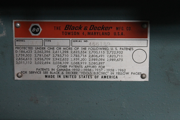 DeWalt Metal Deluxe Cabinet w/ Black & Decker R 1450 Electrical Box. BUYER MUST REMOVE. - Image 11 of 11