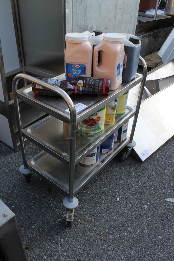 Stainless Steel Commercial 3 Tier Cart w/ Contents on Commercial Casters. - Image 2 of 5