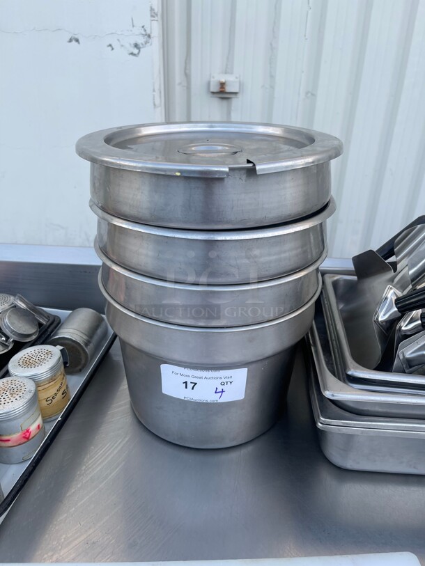 Commercial Stainless Steel Containers NSF 11x11x9 