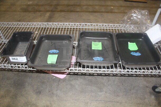 NEW! 4 Vollrath Steel Coat Insert/Pans. (1) Is 1/4 Size X 4