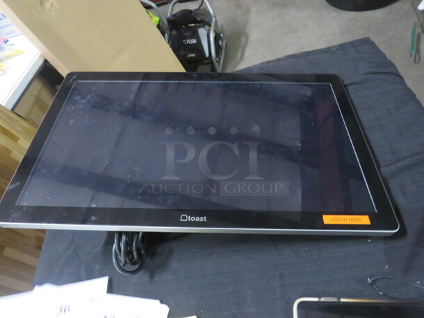 One Toast POS Monitor With Wall Mount Bracket. #C203003878. - Image 1 of 2