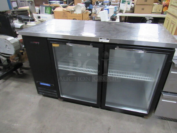 One Turbo Air 2 Door Glass Back Bar Cooler With 2 Racks. Model# TBB-2SG. 120 Volt. 59X27.5X37.5. $4074.84 - Image 2 of 3