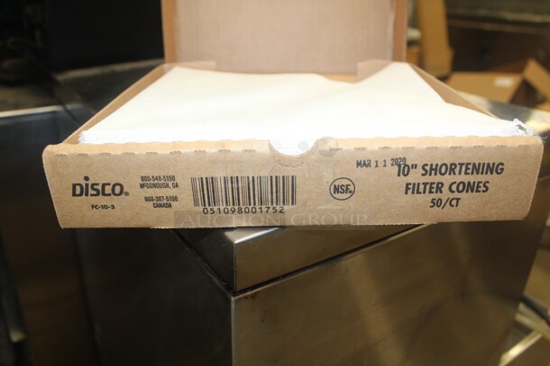 NEW IN BOX! 2 Boxes (50 Count Each) Disco 10" Shortening Filter Cones. 2X Your Bid!  - Image 2 of 2