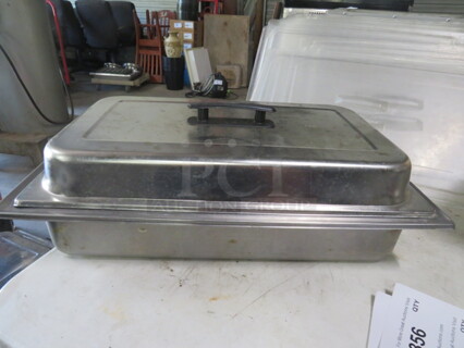 One Full Size 4 Inch Deep Chafer Pan With  Chafer Lid.