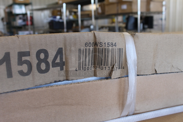BRAND NEW SCRATCH AND DENT! Regency 600WS1584 18 Gauge Stainless Steel 15" x 84" Solid Wall Shelf - Image 3 of 3