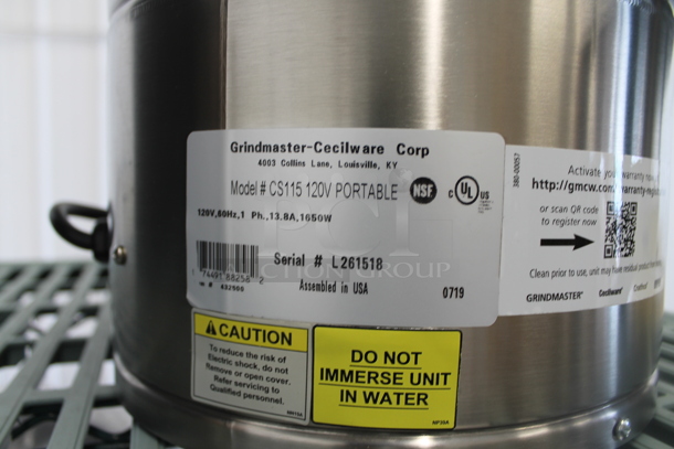 2019 Grindmaster Cecilware CS115 Stainless Steel Commercial Low Volume Plumbed Hot Water Dispenser. 120 Volts, 1 Phase.  - Image 3 of 3