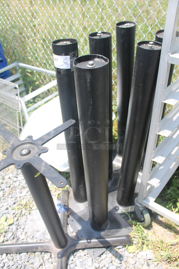 ALL ONE MONEY! Lot of Black Metal Table Bases. 11.5x11.5x39 And 18x18x28.5 - Image 3 of 3