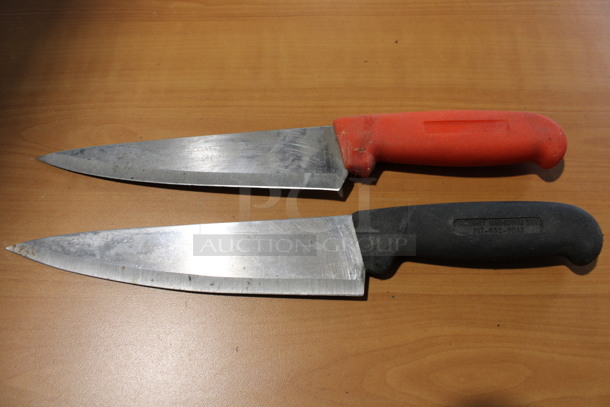 2 Sharpened Stainless Steel Chef Knives. 12