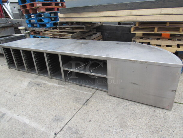 One Stainless Steel Front Counter/Work Table With Under Storage. 151X36X26