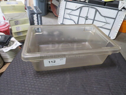 One 3.5 Gallon Food Storage Container.