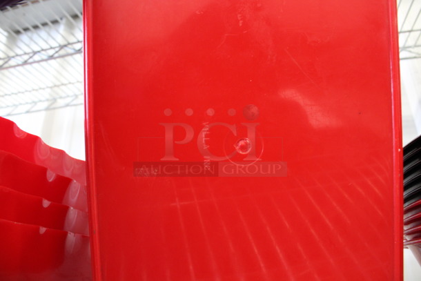 4 Red Poly Trays. 9.5x12x2.5. 4 Times Your Bid! - Image 3 of 3