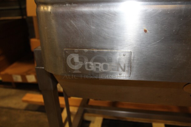 FOR PARTS! Groen Model NHFP-3 Commercial Stainless Steel Natural Gas Braising Pan. Per Owner: Has Gas Leak  - Image 2 of 6
