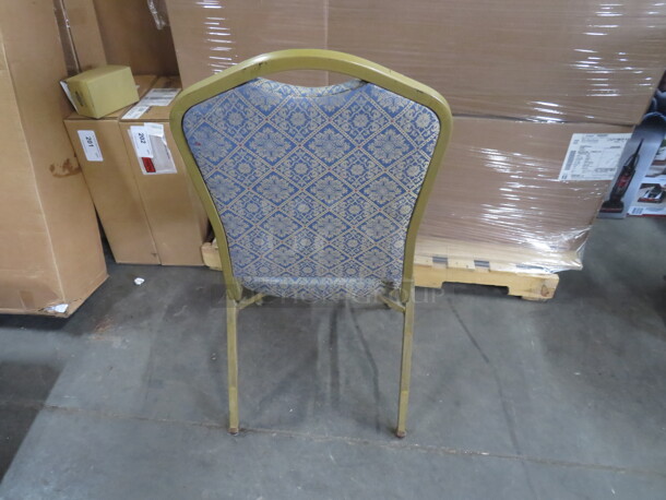 Gold Metal Stack Banquet Chair With Cushioned Seat And Back. 3XBID - Image 3 of 3