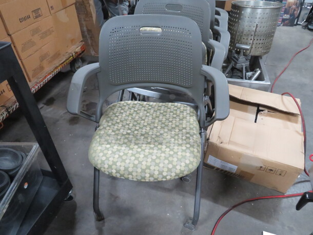 Arm Chair With Cushioned Seat On Casters. 5XBID