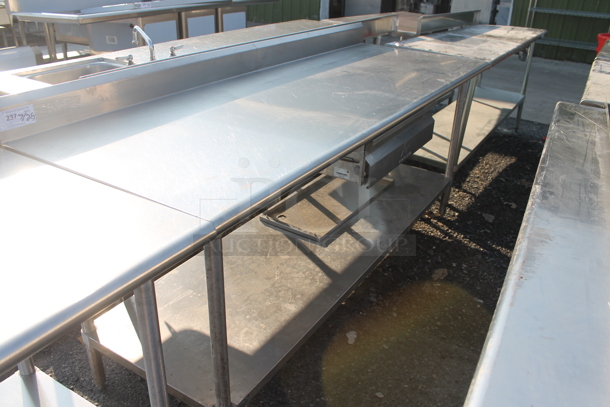 Advance Tabco SHD-2020 Stainless Steel Commercial Table w/ Back Splash, Drawer and Under Shelf.  - Image 2 of 5