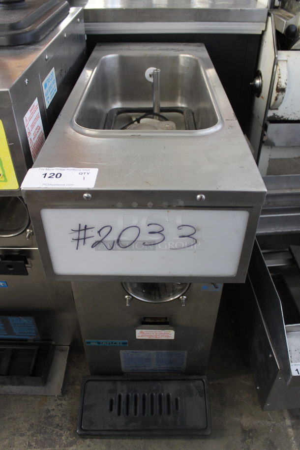 Taylor 428-12 Stainless Steel Commercial Countertop Single Flavor Slushie Frozen Beverage Machine. 115 Volts, 1 Phase.  - Image 1 of 5