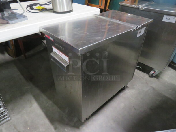One Stainless Steel Ingredient Bin On Casters. 