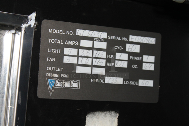 BRAND NEW SCRATCH AND DENT! CustomCool GC60SC Stainless Steel Commercial Floor Style Open Grab N Go Merchandiser w/ Metal Shelves. 115 Volts, 1 Phase. Does Not Come w/ Remote Compressor. - Image 5 of 11