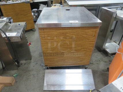 One Duke Work Table With Fold out SS Shelf, Stainless Steel Top,  And Under Storage. 30X32X36.5