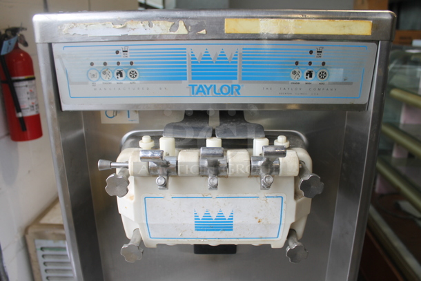 Taylor 794-33 Stainless Steel Commercial Floor Style Air Cooled 2 Flavor w/ Twist Soft Serve Ice Cream Machine on Commercial Casters. 208-230 Volts, 3 Phase. - Image 5 of 7