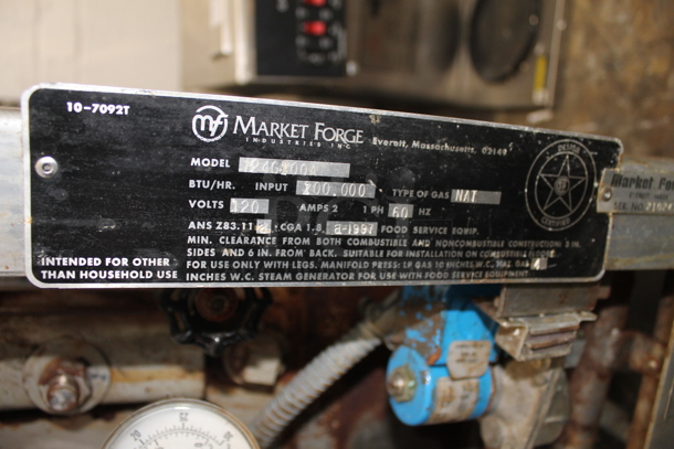 Market Forge M24G200A Stainless Steel Commercial Floor Style Natural Gas Powered Tilting Kettle. 200,000 BTU. - Image 8 of 10