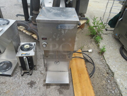 One Stainless Steel Sani Serve Cyclone Drink Mixer. 115 Volt. 9X9.5X27