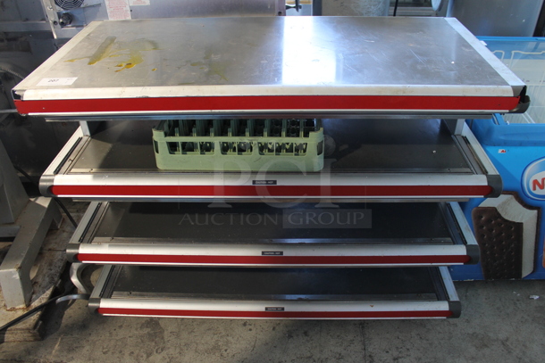 Hatco GR2SDH-48T Stainless Steel Commercial 3 Tier Warming Display Merchandiser. 120/208-240 Volts.  - Image 4 of 9