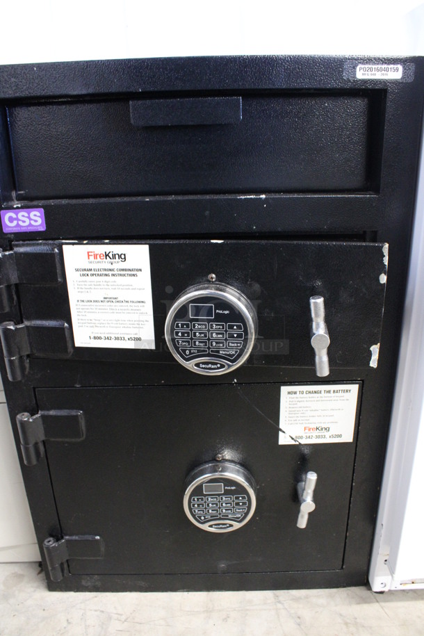 Corporate Safe Specialists Black 2 Compartment Drop Safe. Comes w/ Combination! 20x21x30 - Image 3 of 6