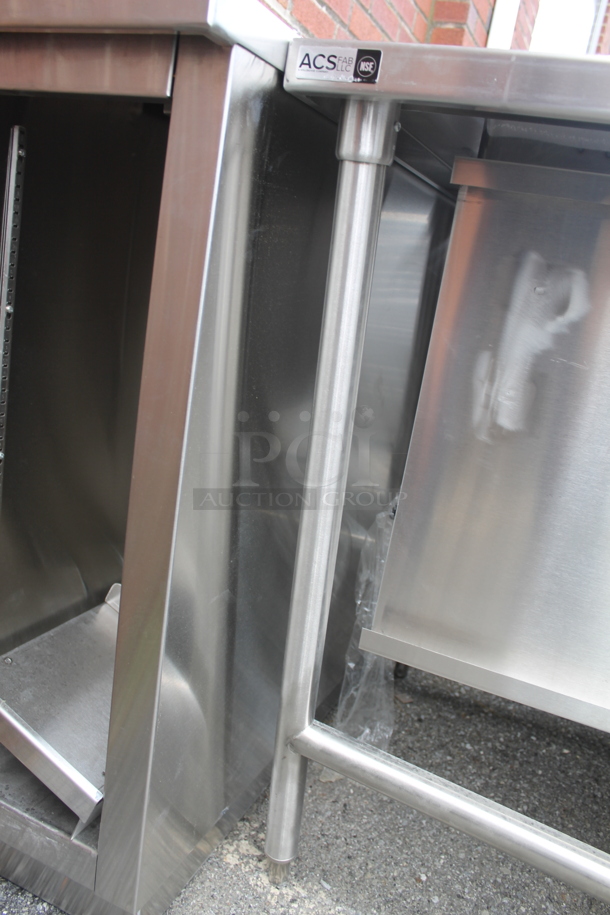 BRAND NEW! Stainless Steel Table w/ Back Splash and Under Shelf. - Image 5 of 5