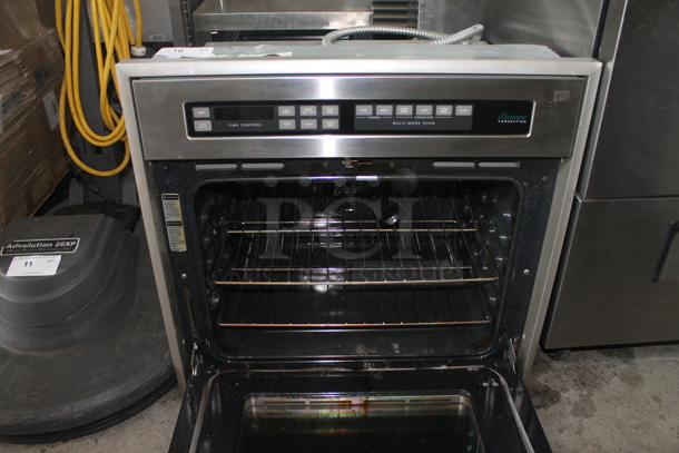 Amana Stainless Steel Commercial Electric Powered Convection Oven w/ View Through Door and Metal Oven Racks.  - Image 3 of 4
