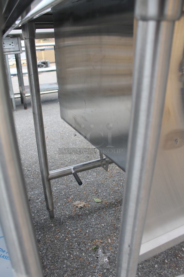 BRAND NEW! Stainless Steel Commercial Table w/ Sink Bay, Faucet, Handles and Under Shelf. - Image 6 of 11