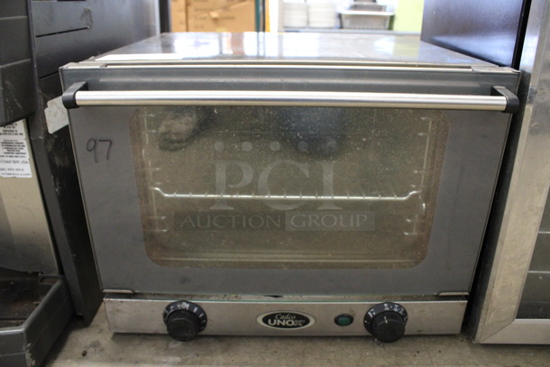 Cadco Unox Model XA006 Stainless Steel Commercial Countertop Electric Powered Convection Oven w/ View Through Door and Metal Oven Racks. 115 Volts, 1 Phase. 19x19x14 - Image 1 of 6