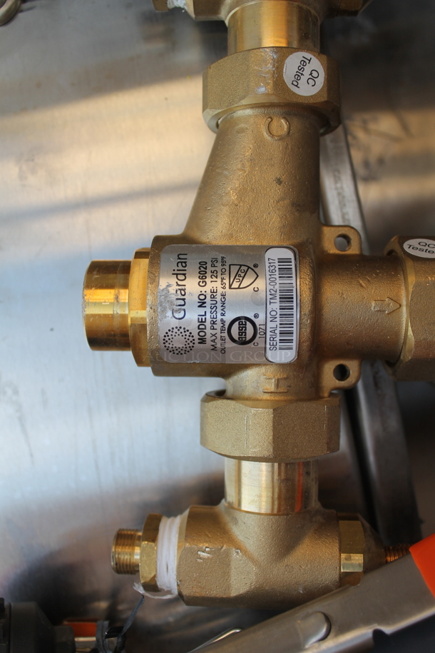 BRAND NEW! Stainless Steel Commercial Single Bay Wall Mount Sink w/ Faucet and Cabinet. - Image 7 of 8