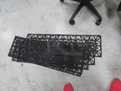 One Lot Of 5 NEW Rubber Floor Mat. 35X10