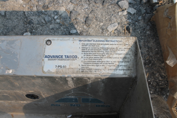 Advance Tabco 7-PS-50 Commercial Stainless Steel Hand Sink With Right Side Splash.  - Image 2 of 5