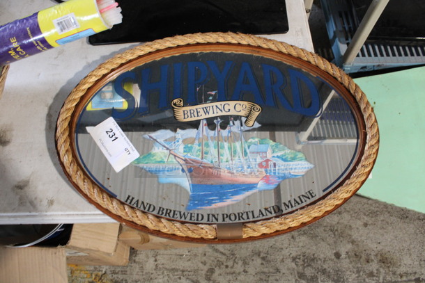 Shipyard Oval Mirror. 24x2x17