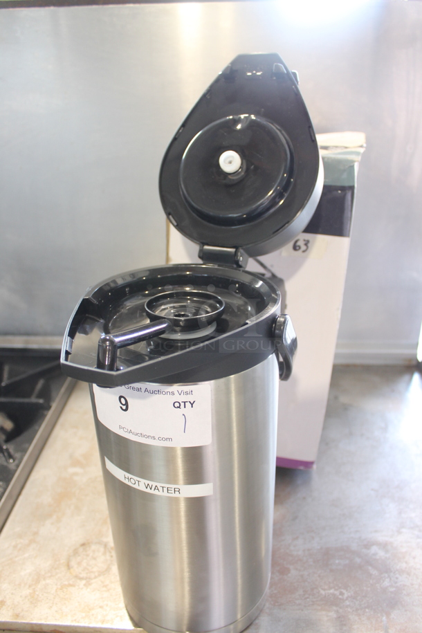 BRAND NEW SCRATCH AND DENT! Color Me Airpot Stainless Steel Lined Airpot. - Image 4 of 5