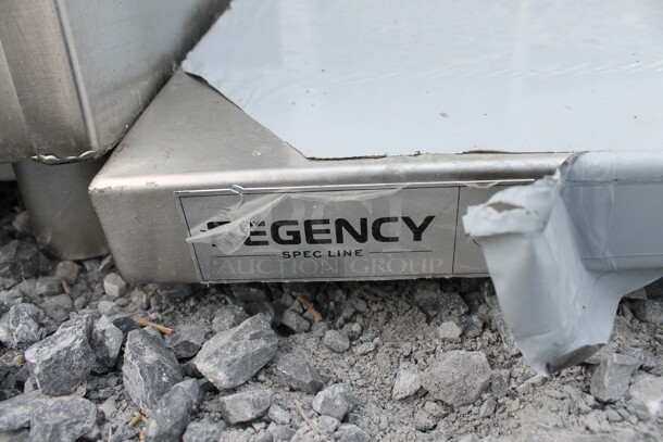 BRAND NEW SCRATCH AND DENT! Regency Spec Line Commercial Stainless Steel Disassembled Work Table With Undershelf And Legs - Image 6 of 6