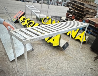 One NEW Age Industrial Aluminum Shelving With 1 Shelf. 72X18X35